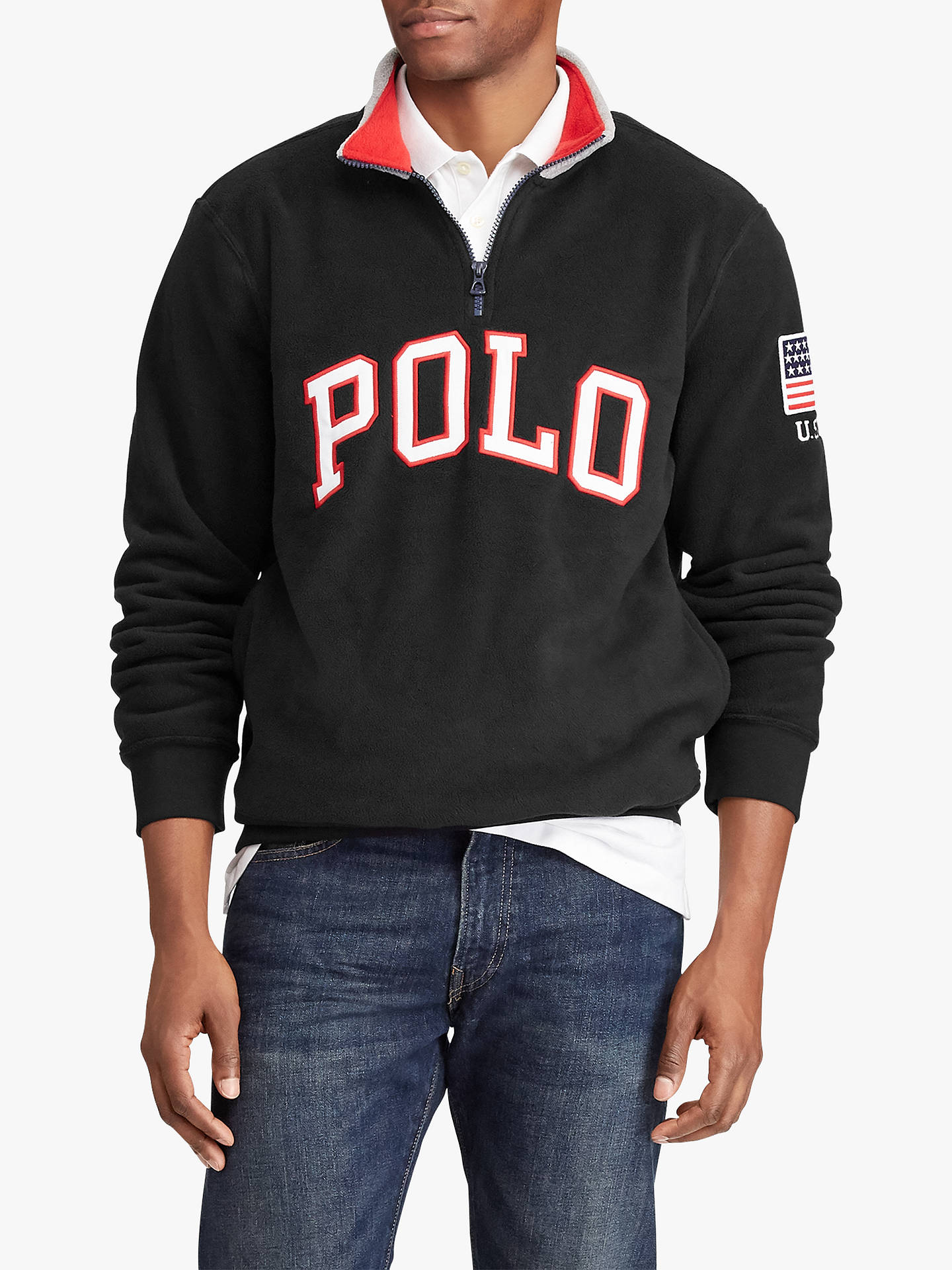 Polo Ralph Lauren Polo Half Zip Sweatshirt at John Lewis & Partners