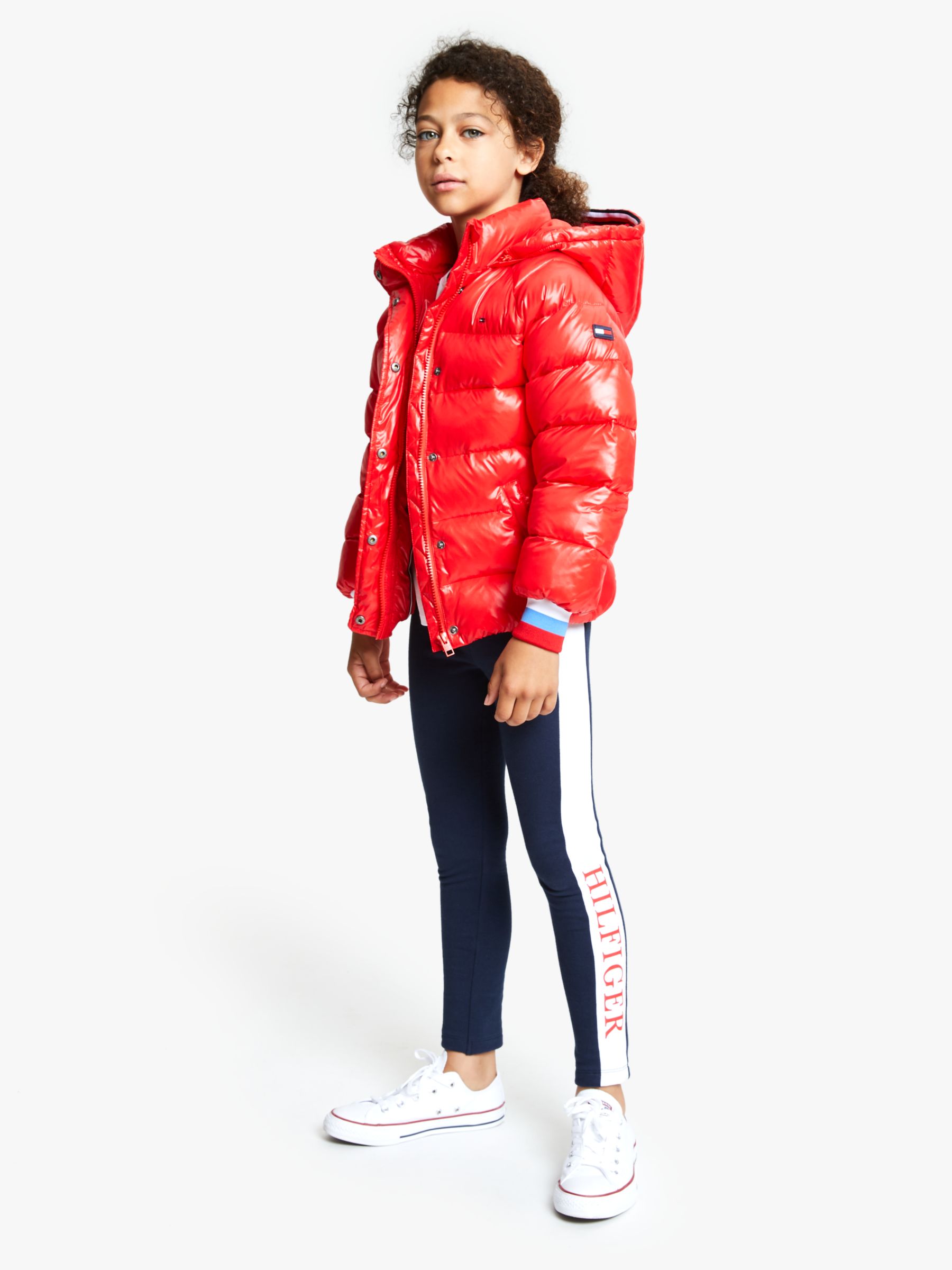 tommy jeans high shine puffer jacket