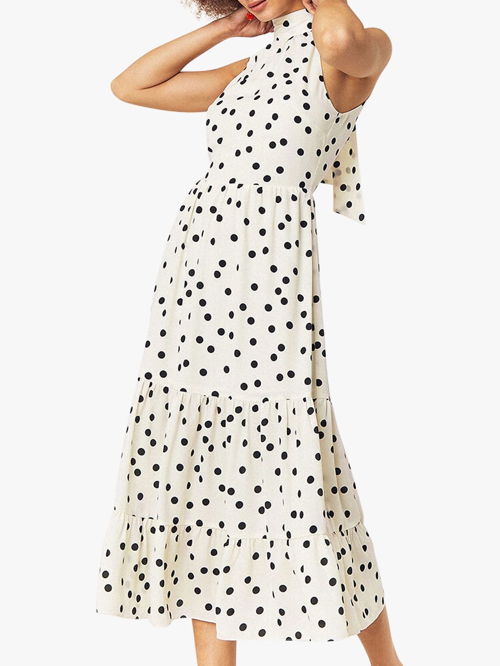 oasis black and white polka dot dress