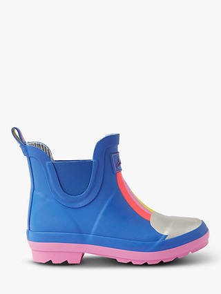 Little Joule Children's Rainbow Chelsea Wellington Boots, Blue Rainbow