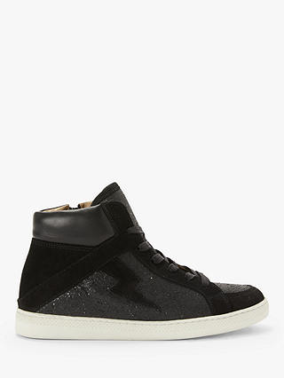 AND/OR Elvie Leather High Top Trainers, Black