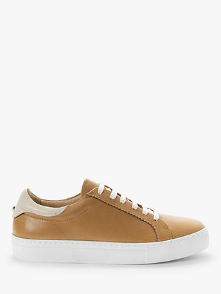 John Lewis & Partners Florence Leather Trainers, Tan