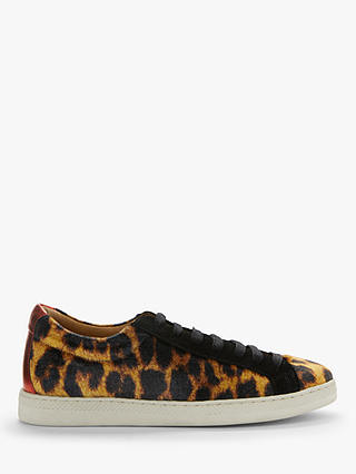 AND/OR Eddy Leather Mix Trainers, Leopard Print