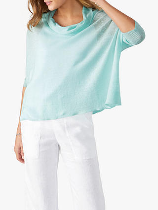 Pure Collection Cowl Neck Linen Sweater