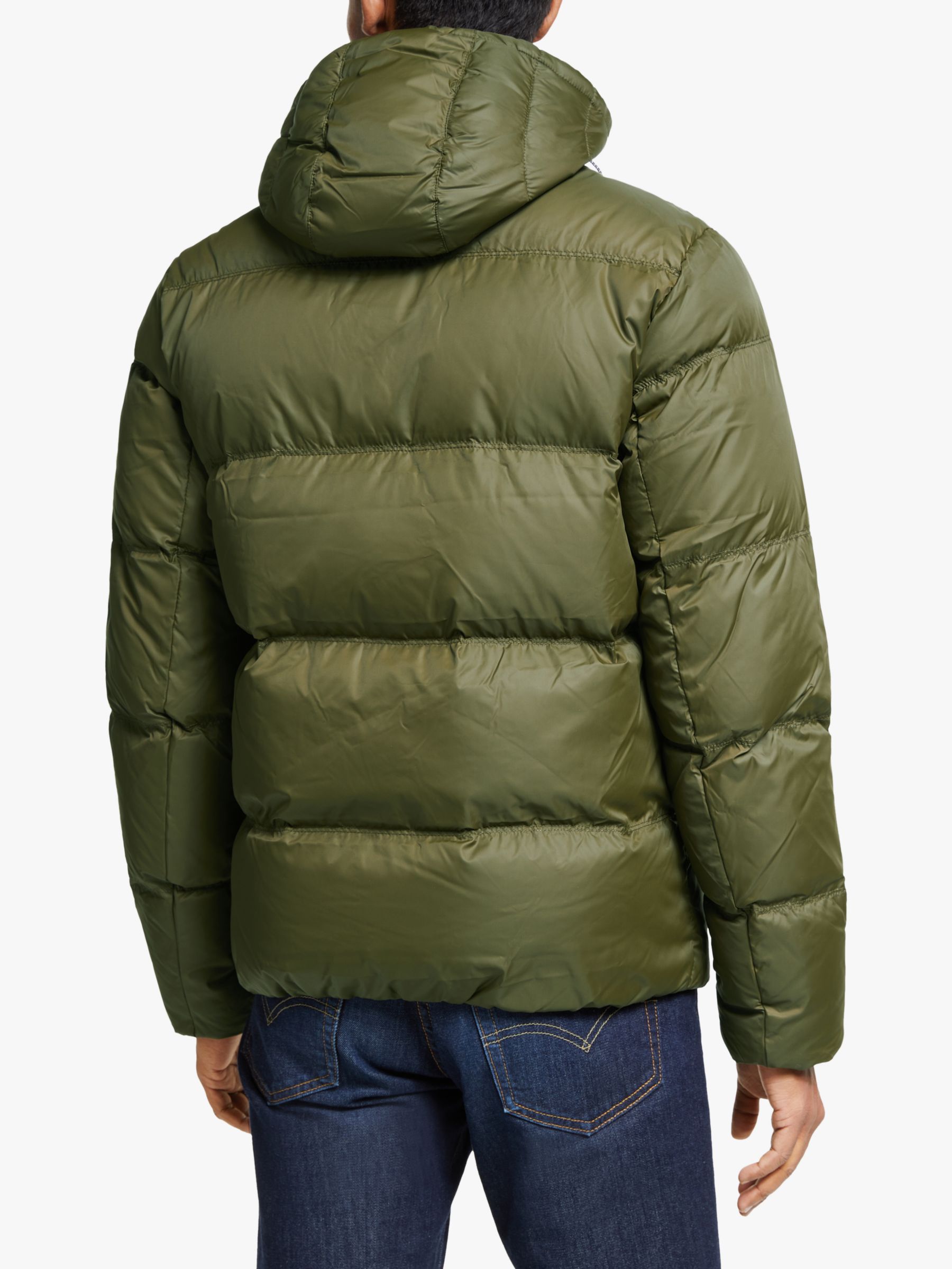 tommy jeans long quilted hooded down jacket