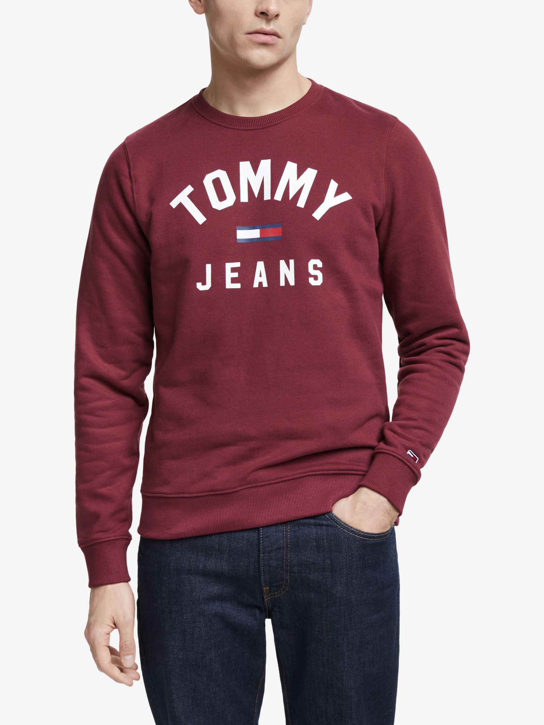 tommy jeans sweatshirt burgundy