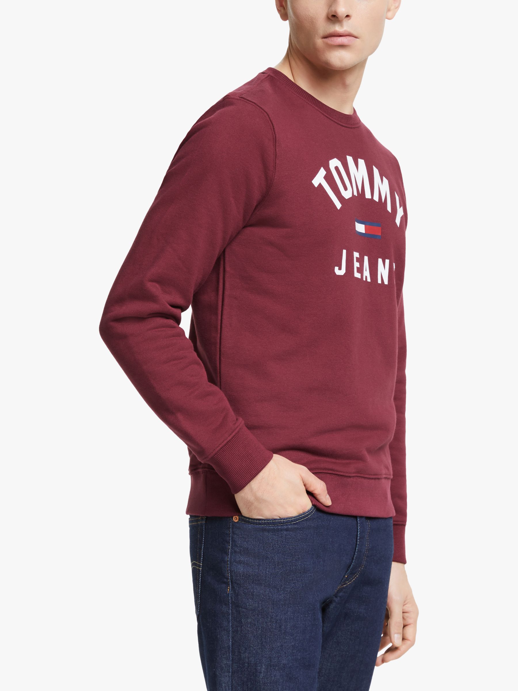 tommy jeans sweatshirt burgundy
