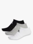 adidas Low-Cut Training Socks, Pack of 3, Black/Medium Grey/White