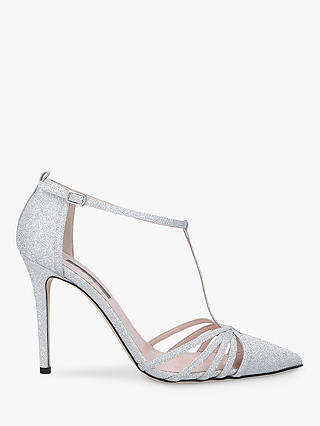 SJP by Sarah Jessica Parker Carrie 100 Stiletto Heel Court Shoes, Silver