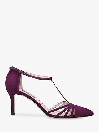 SJP by Sarah Jessica Parker Carrie 70 Stiletto Heel Suede Court Shoes, Purple