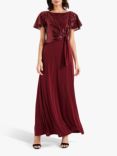 Phase Eight Rumi Knot Front Maxi Dress, Lipstick