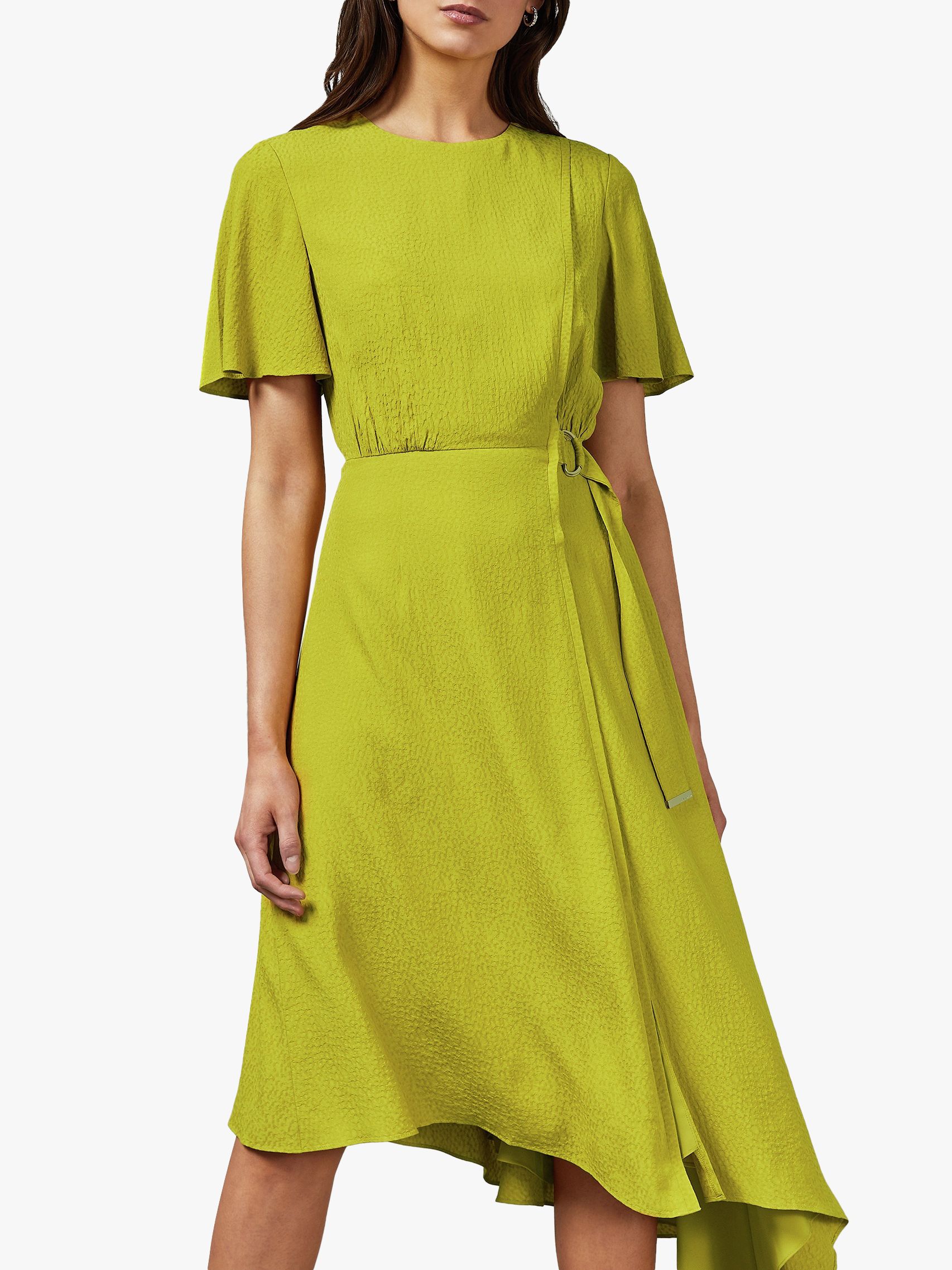 Ted Baker Marniee Asymmetric Hem Dress, Green Light