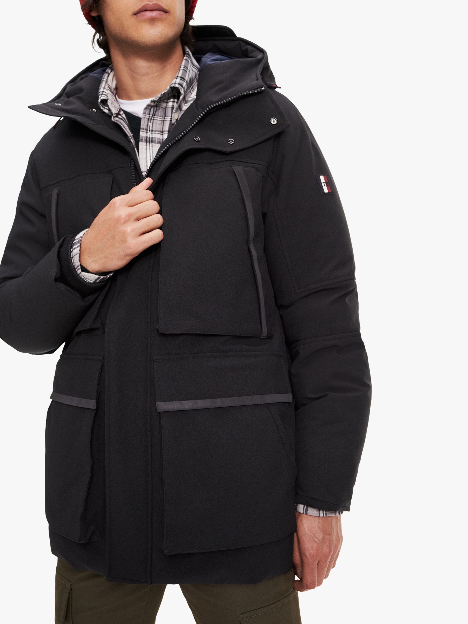 tommy hilfiger heavy canvas down padded jacket