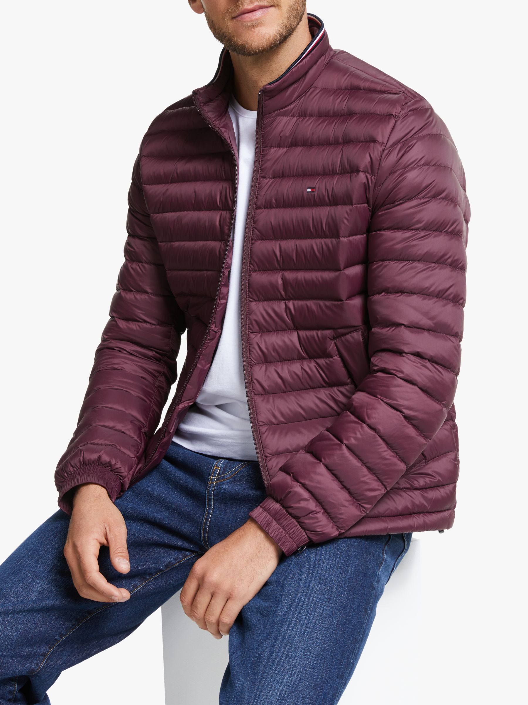 tommy hilfiger burgundy jacket