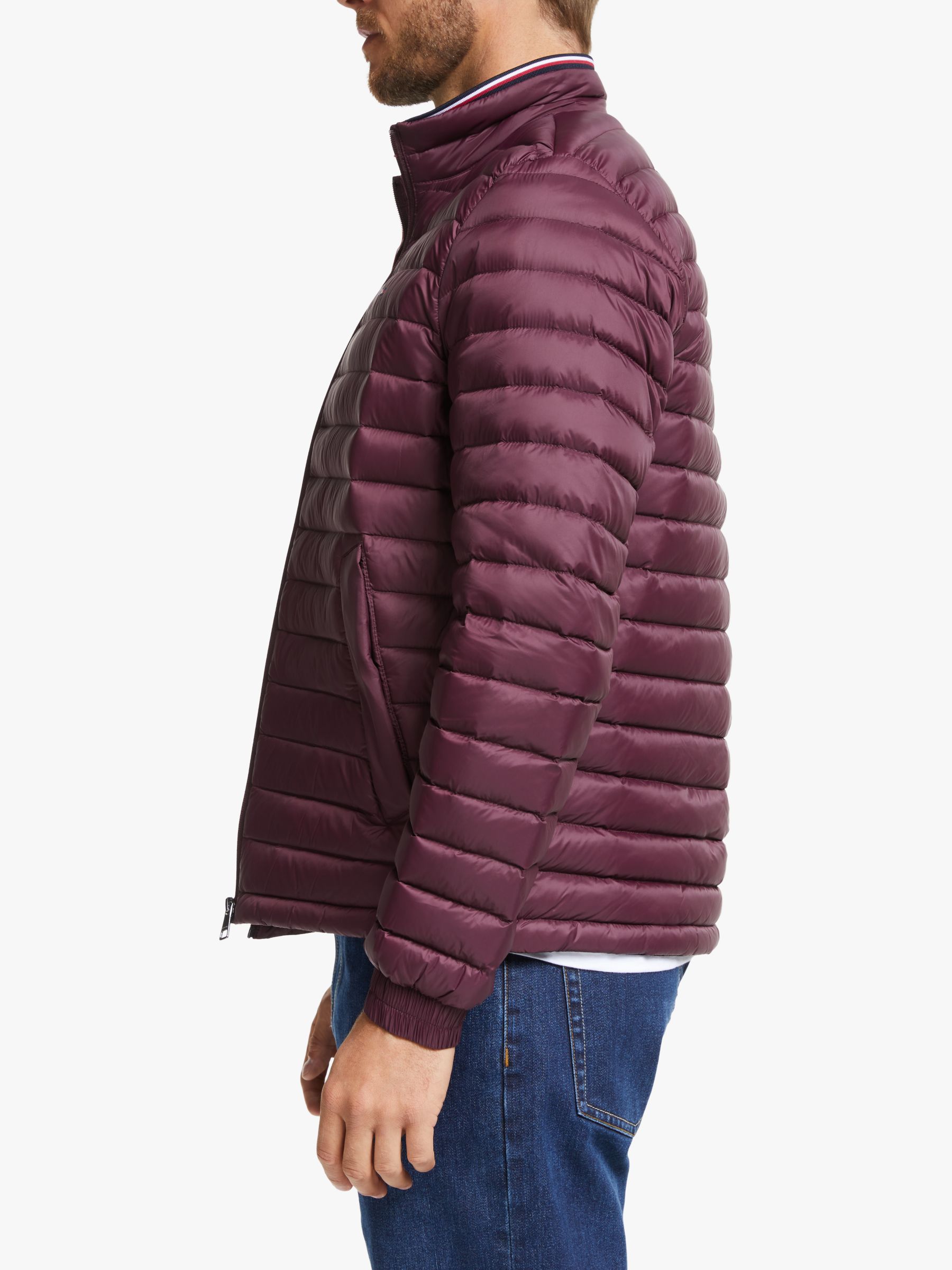 tommy hilfiger burgundy coat