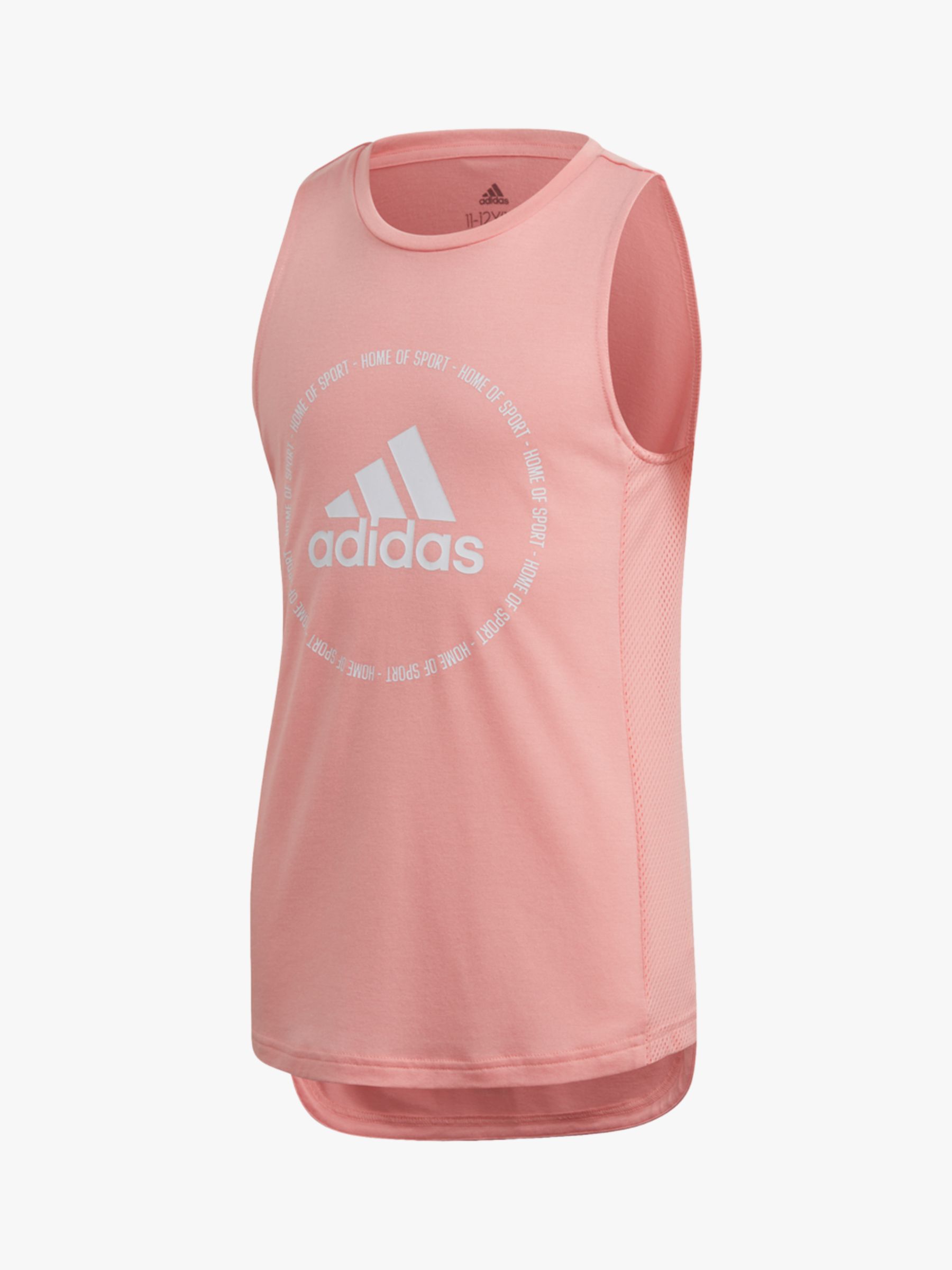 adidas Girls' Bold Logo Vest, Pink at 