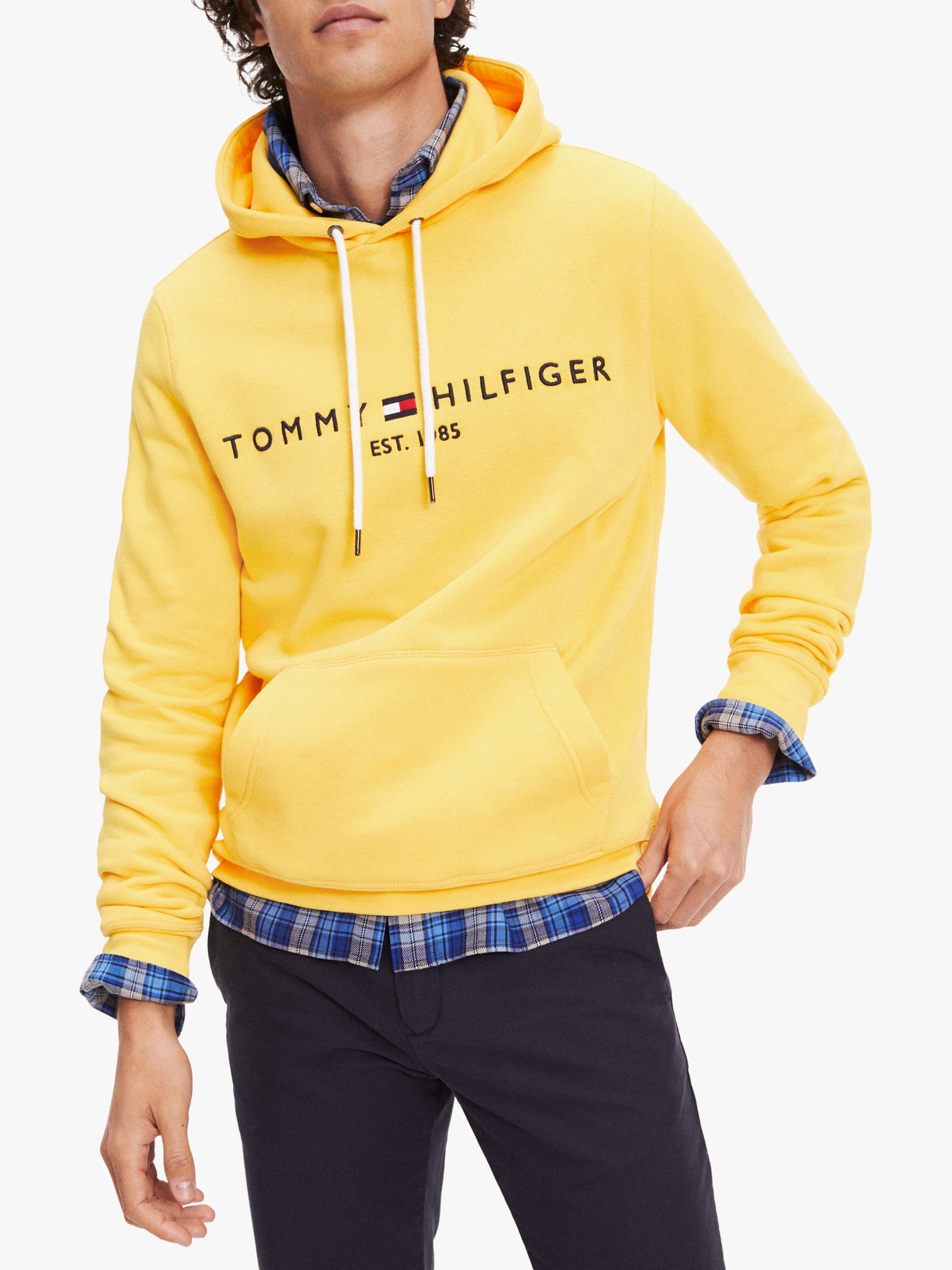 tommy hilfiger yellow hoodie women's