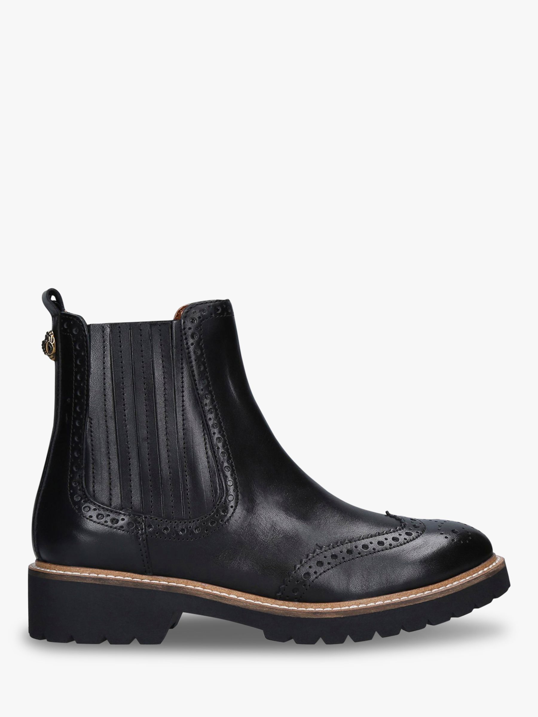 Kurt Geiger London Reina Leather Eagle Embellished Ankle Boots, Black