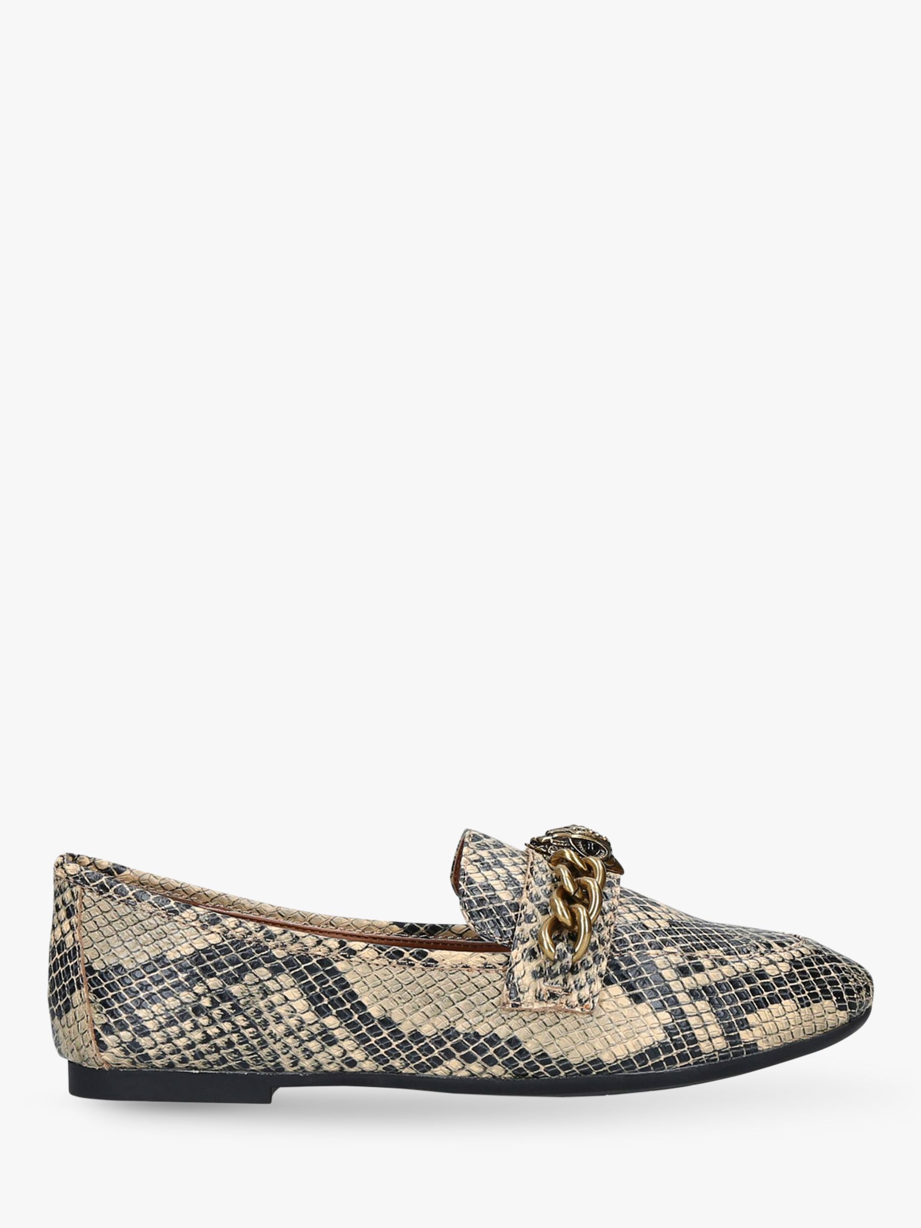 Kurt Geiger London Chelsea Snake Leather Loafers, Black/Multi