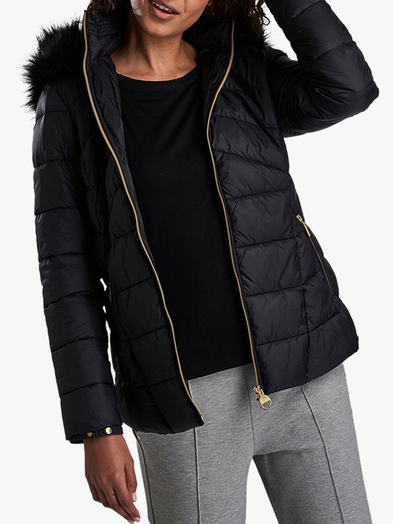 barbour international turbo quilted hooded jacket