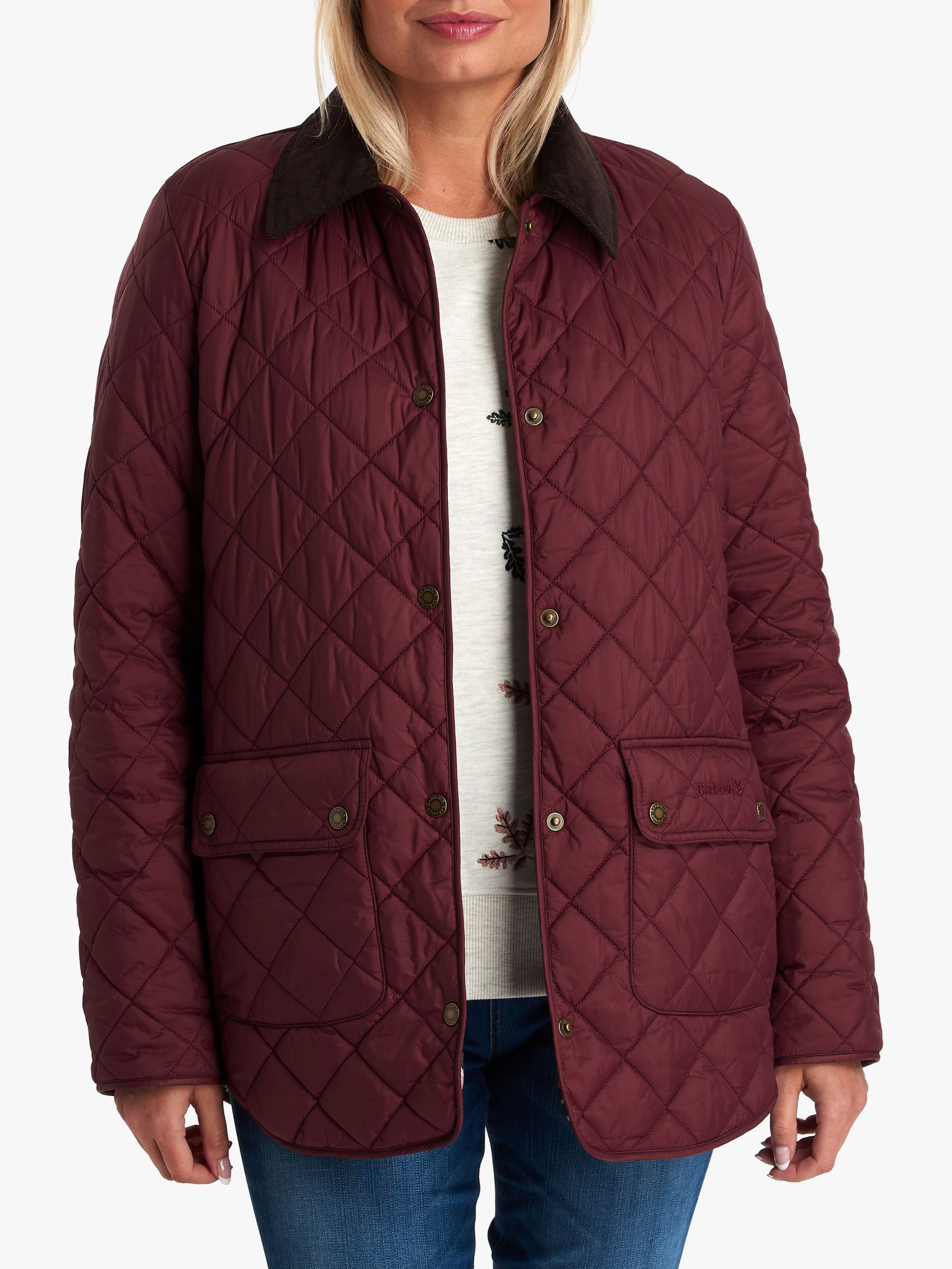 barbour burgundy coat