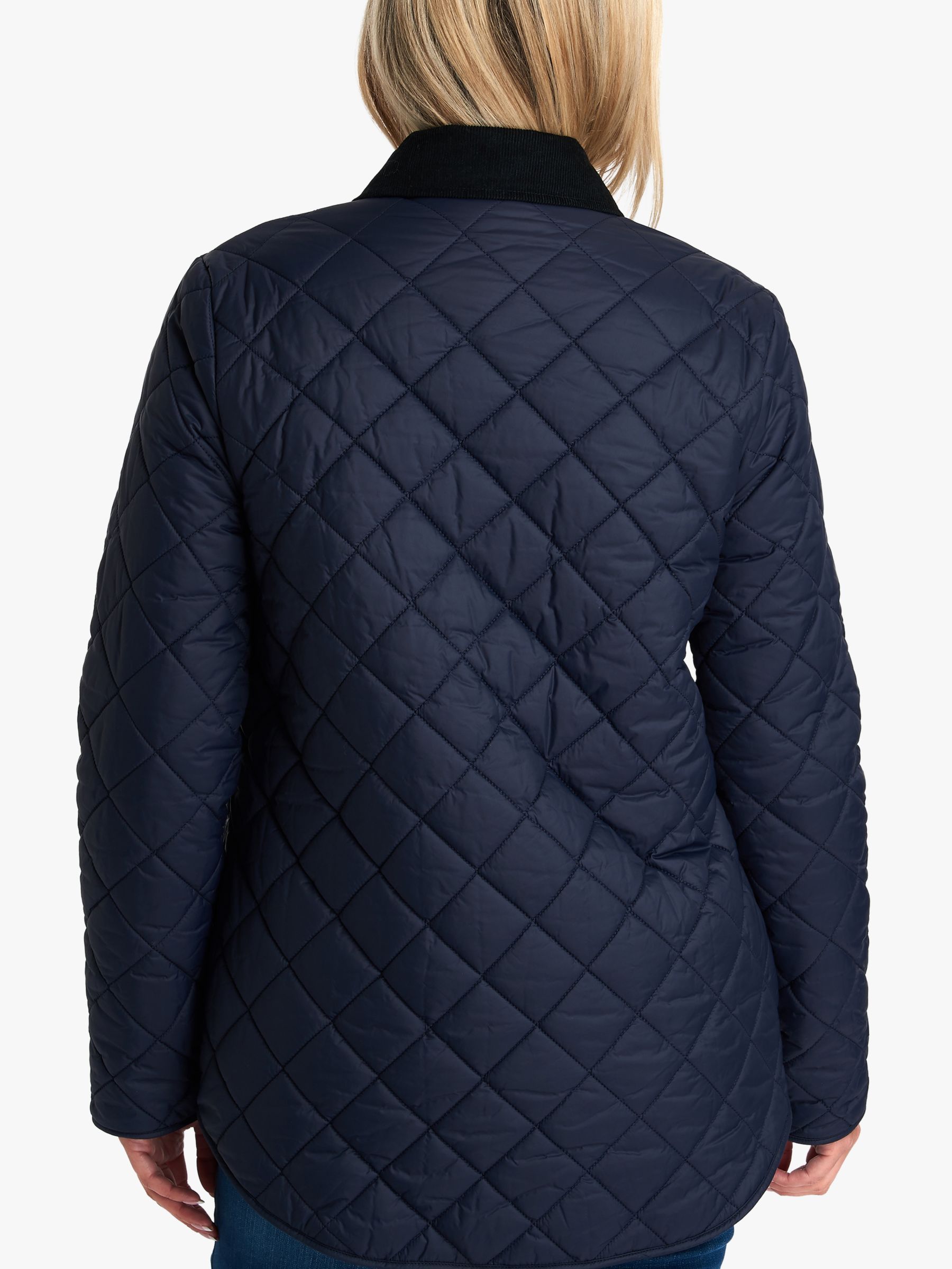 Barbour National Trust Moors Quilted Jacket, Navy, 12