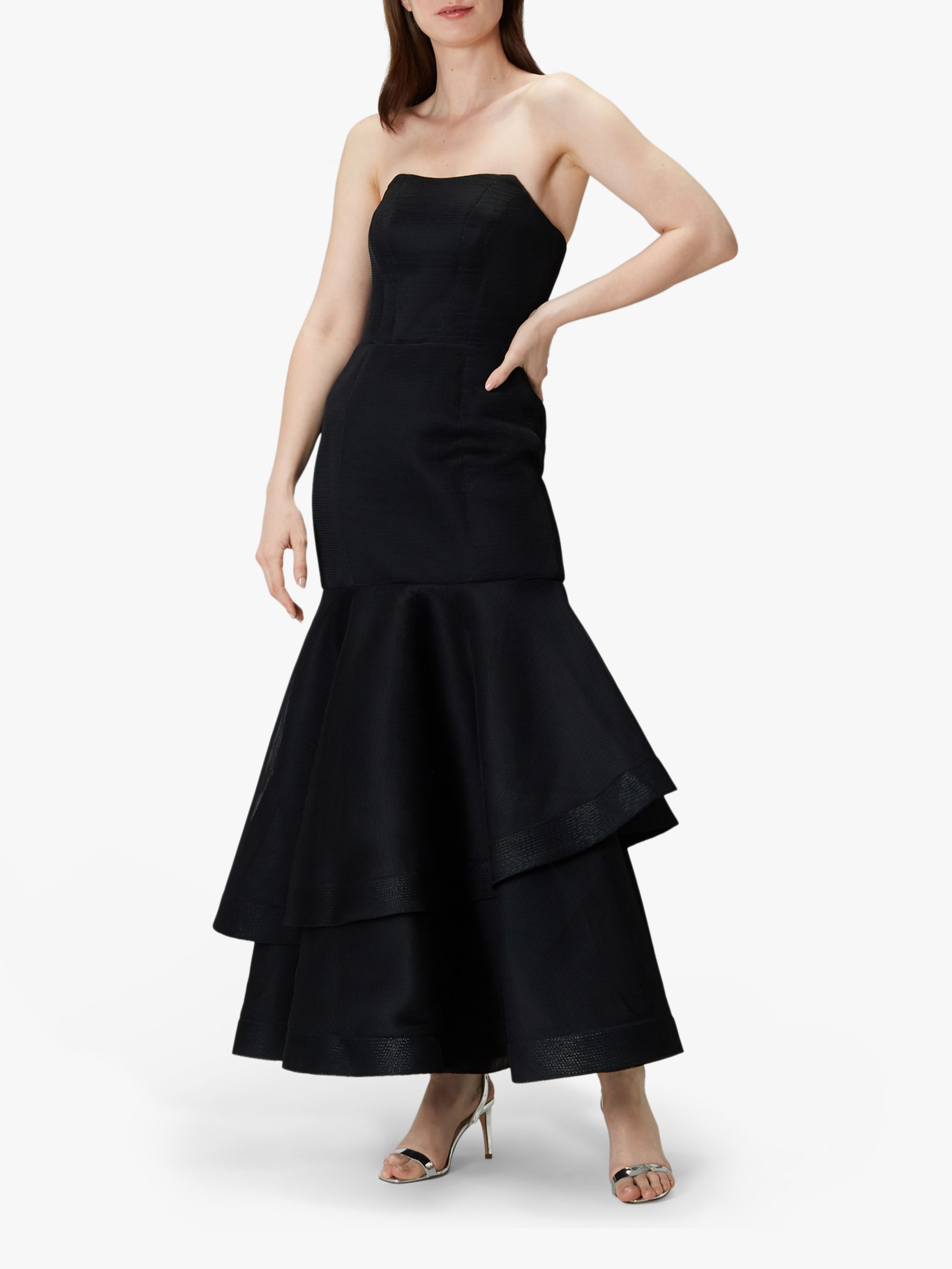 Coast Fabre Fishtail Maxi Dress, Black