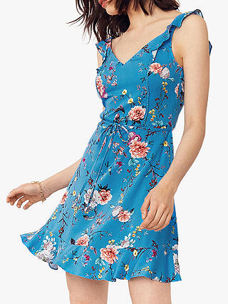 Oasis Floral Print Dress, Multi/Blue
