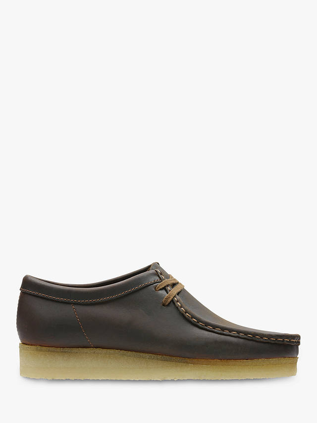 Clarks Originals Leather Wallabee Shoes, Beeswax at John Lewis & Partners