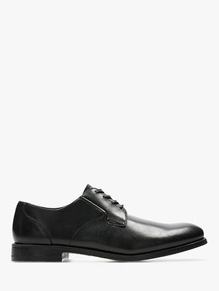 Clarks Edward Plain Derby Shoes, Black