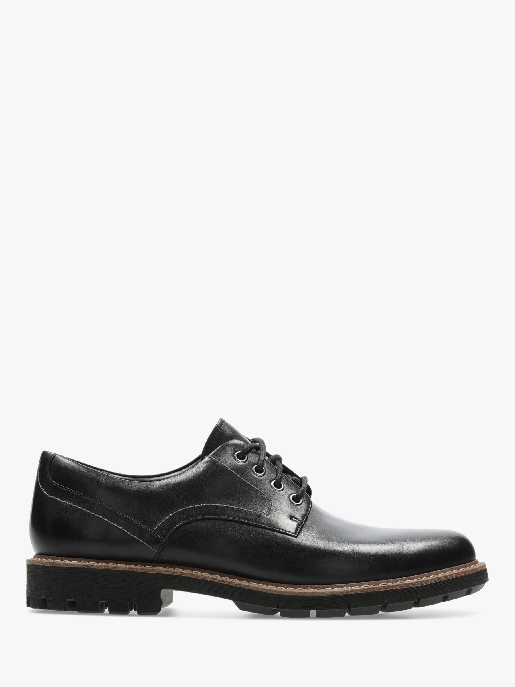 Clarks Batcombe Hall Derby Shoes, Black at John Lewis & Partners