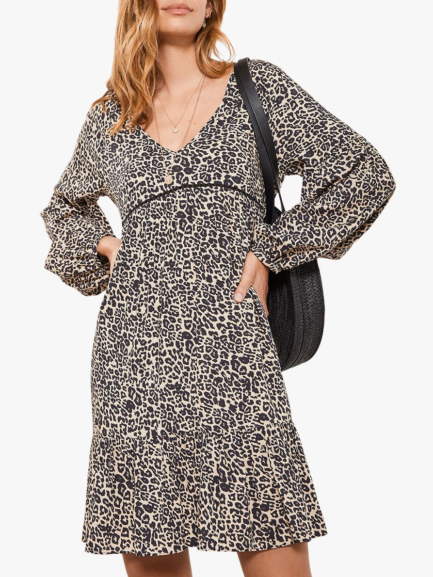 velvet animal print dress