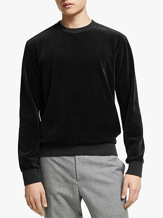 Kin Velour Sweatshirt, Black