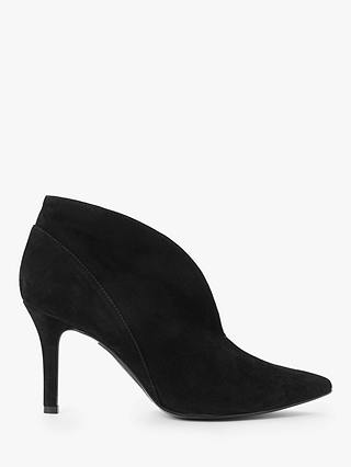 John Lewis & Partners Blythe Suede Stiletto Heel Shoe Boots, Black