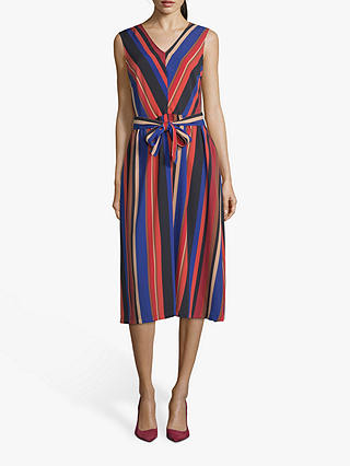 Betty Barclay Striped Midi Dress, Blue/Red