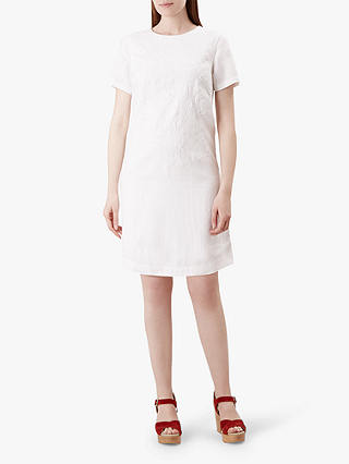 Hobbs Eleni Linen Dress, White