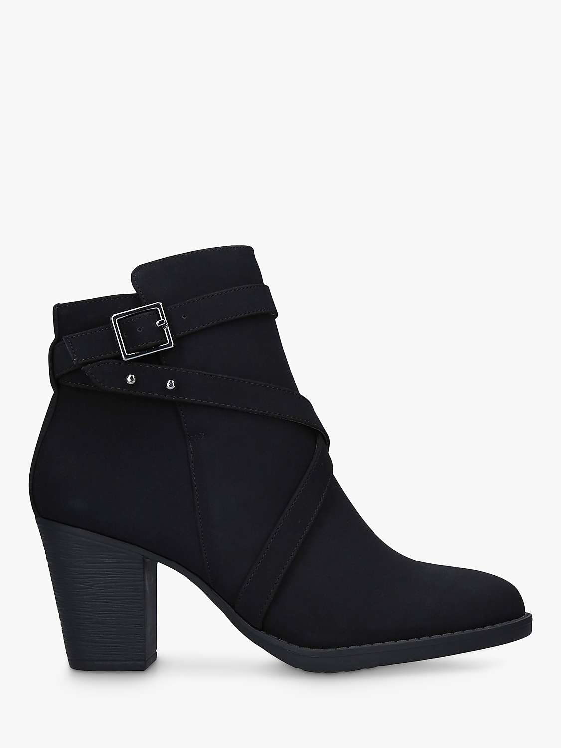Buy Carvela Comfort Tara Block Heel Ankle Boots, Black Online at johnlewis.com
