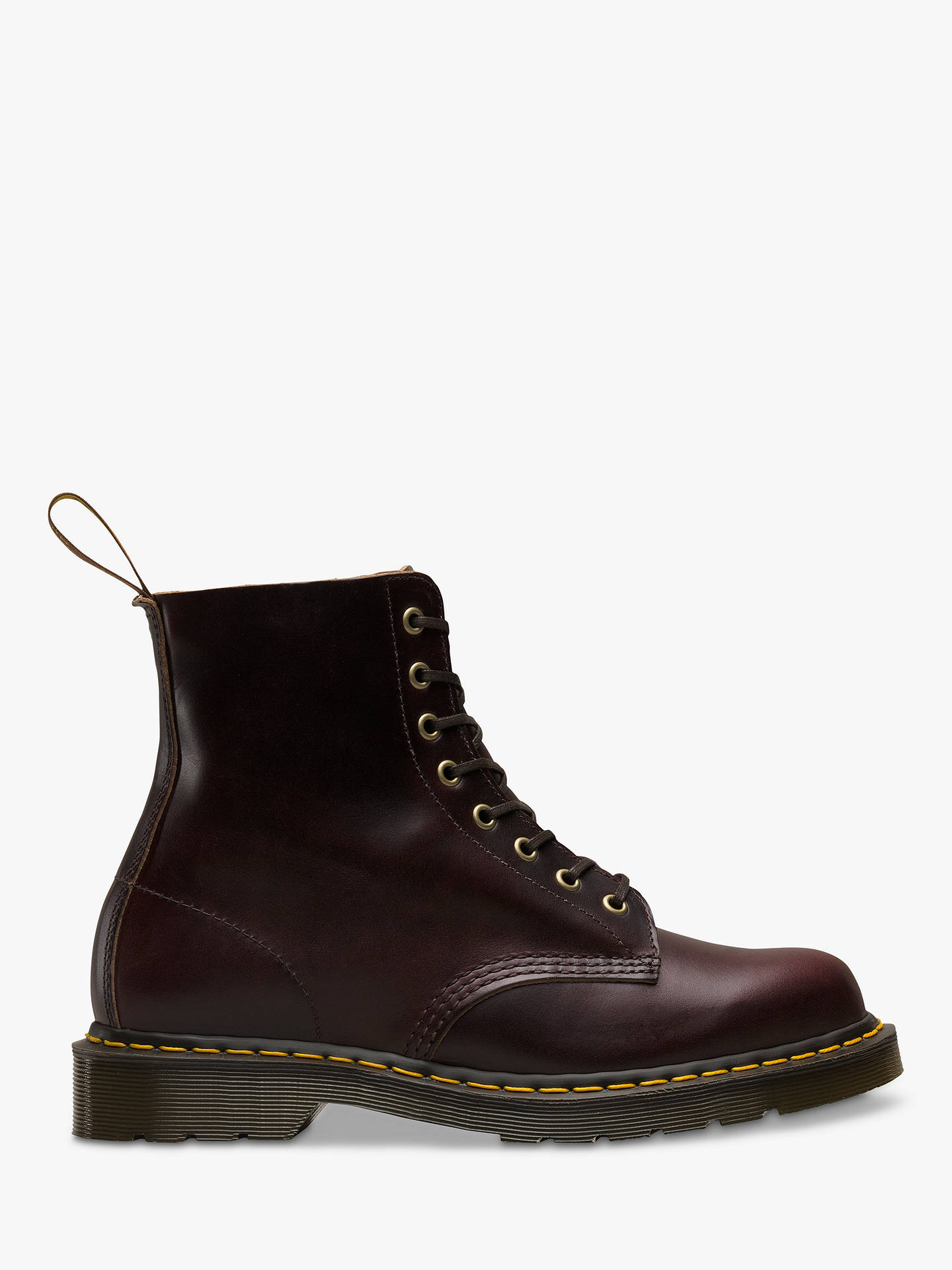 Dr Martens 1460 Pascal Leather Boots, Burgundy Chrome at John Lewis ...