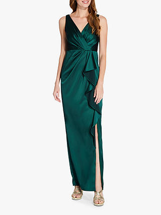 Adrianna Papell Draped Maxi Dress, Forest