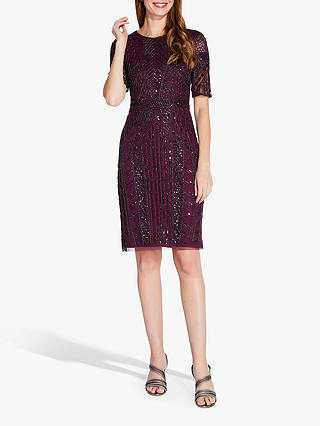 Adrianna Papell Beaded Dress, Red