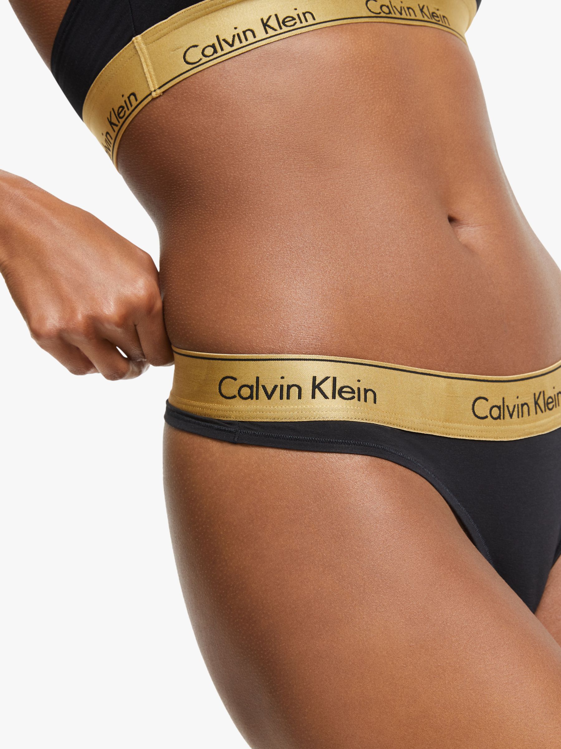 calvin klein bikini black gold