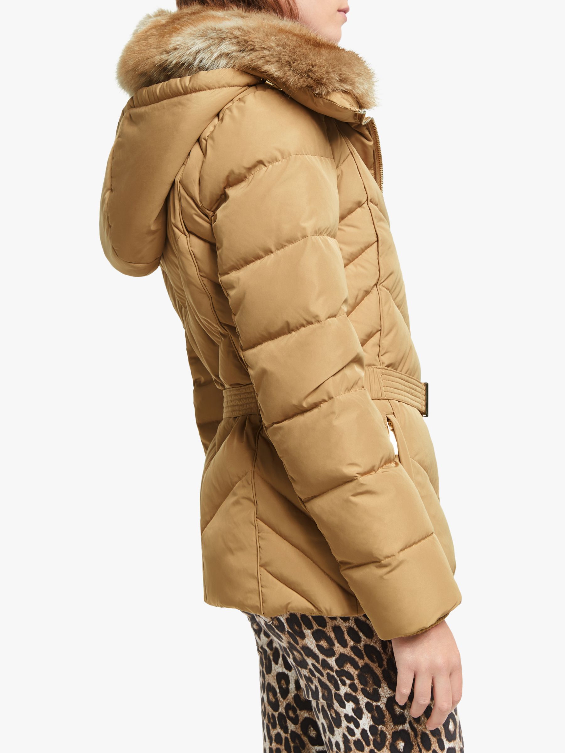 michael kors women's faux fur hooded coat