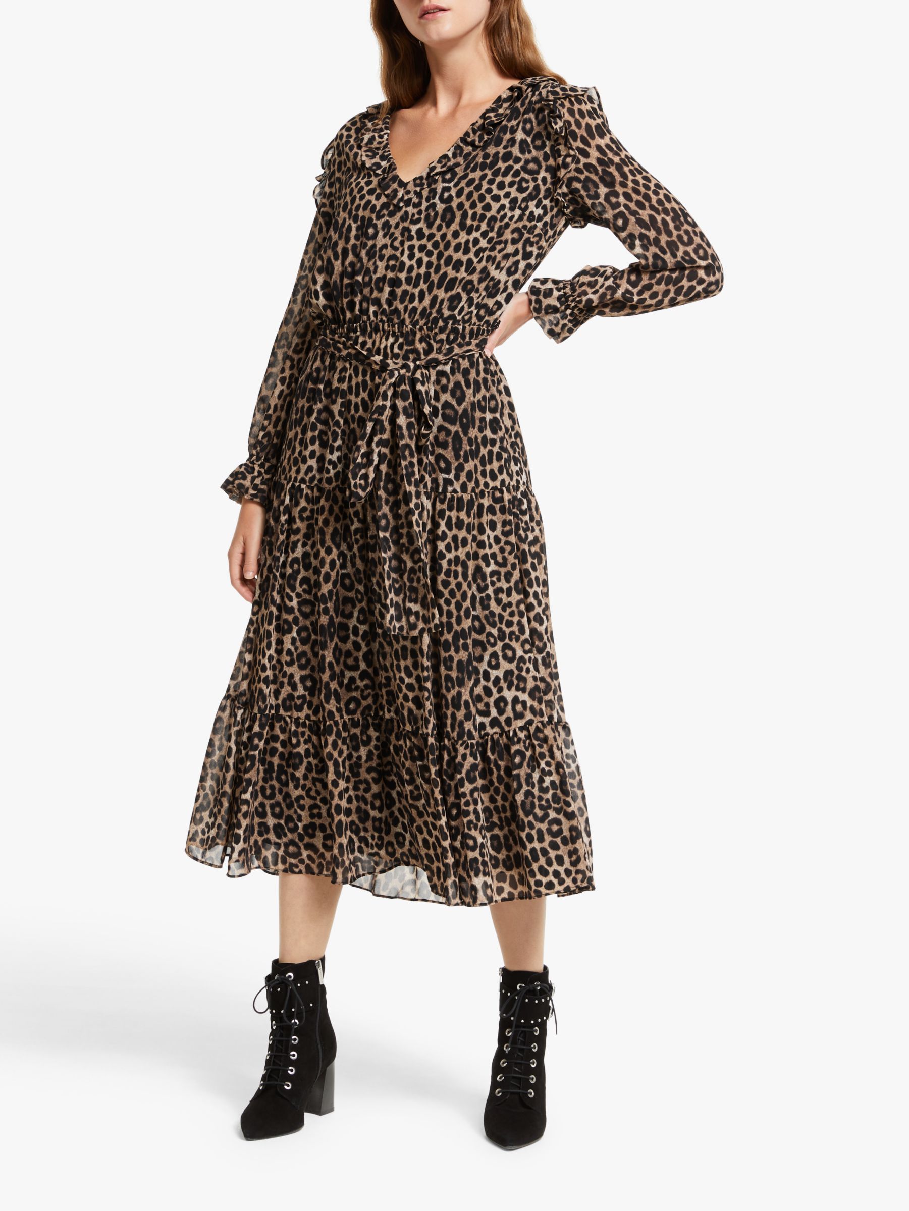 Introducir 45+ imagen michael kors cheetah print dress