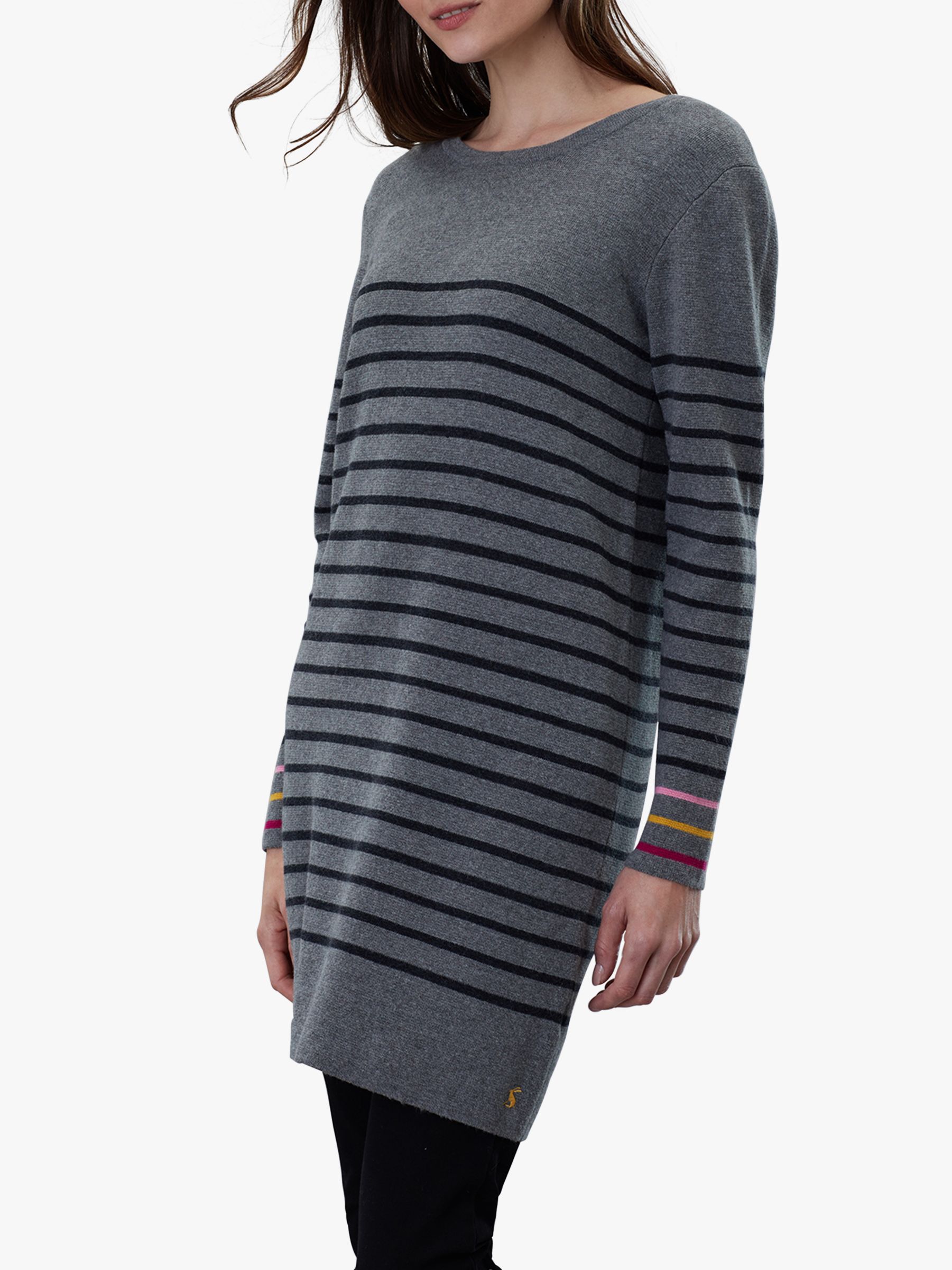 Joules Estelle Knitted Long Sleeve Stripe Tunic Top
