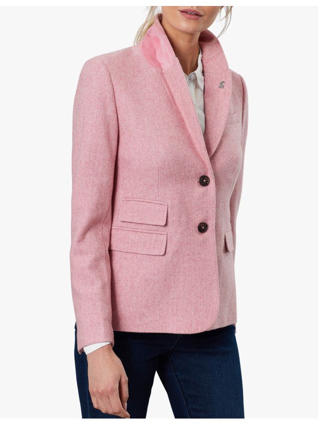 Joules pink outlet tweed blazer