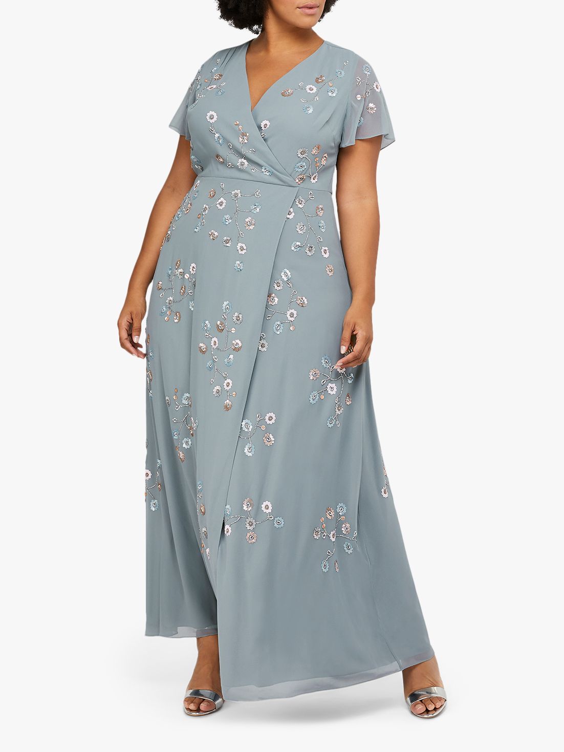 monsoon grey maxi dress