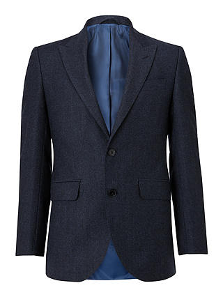 Hackett London Chelsea Textured Weave Tailored Suit Jacket, Navy