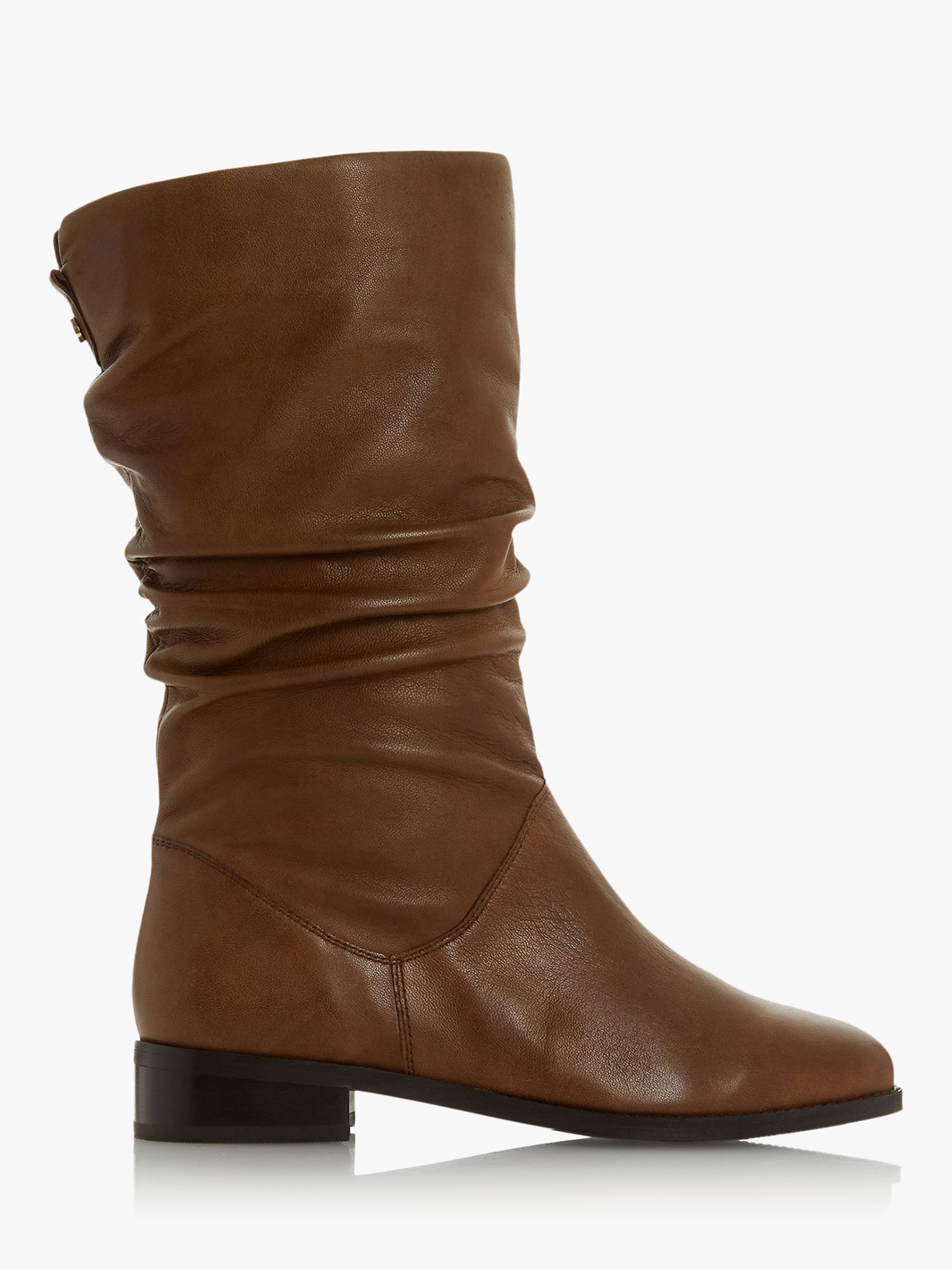 Dune Rosalinda Leather Calf Boots, Tan 