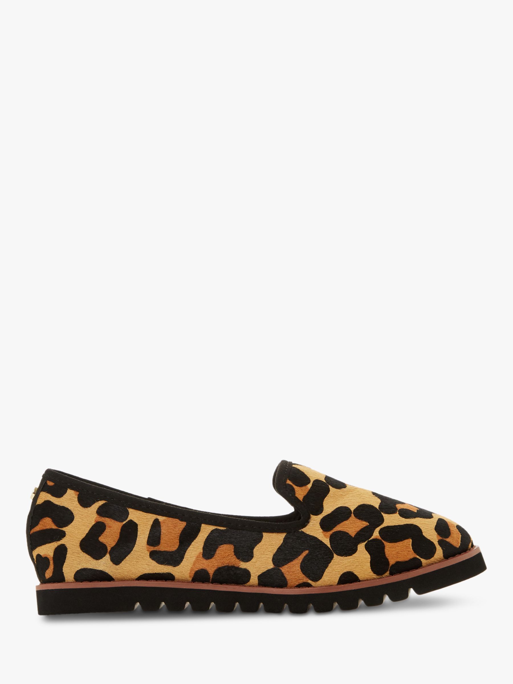 wide fit leopard print loafers