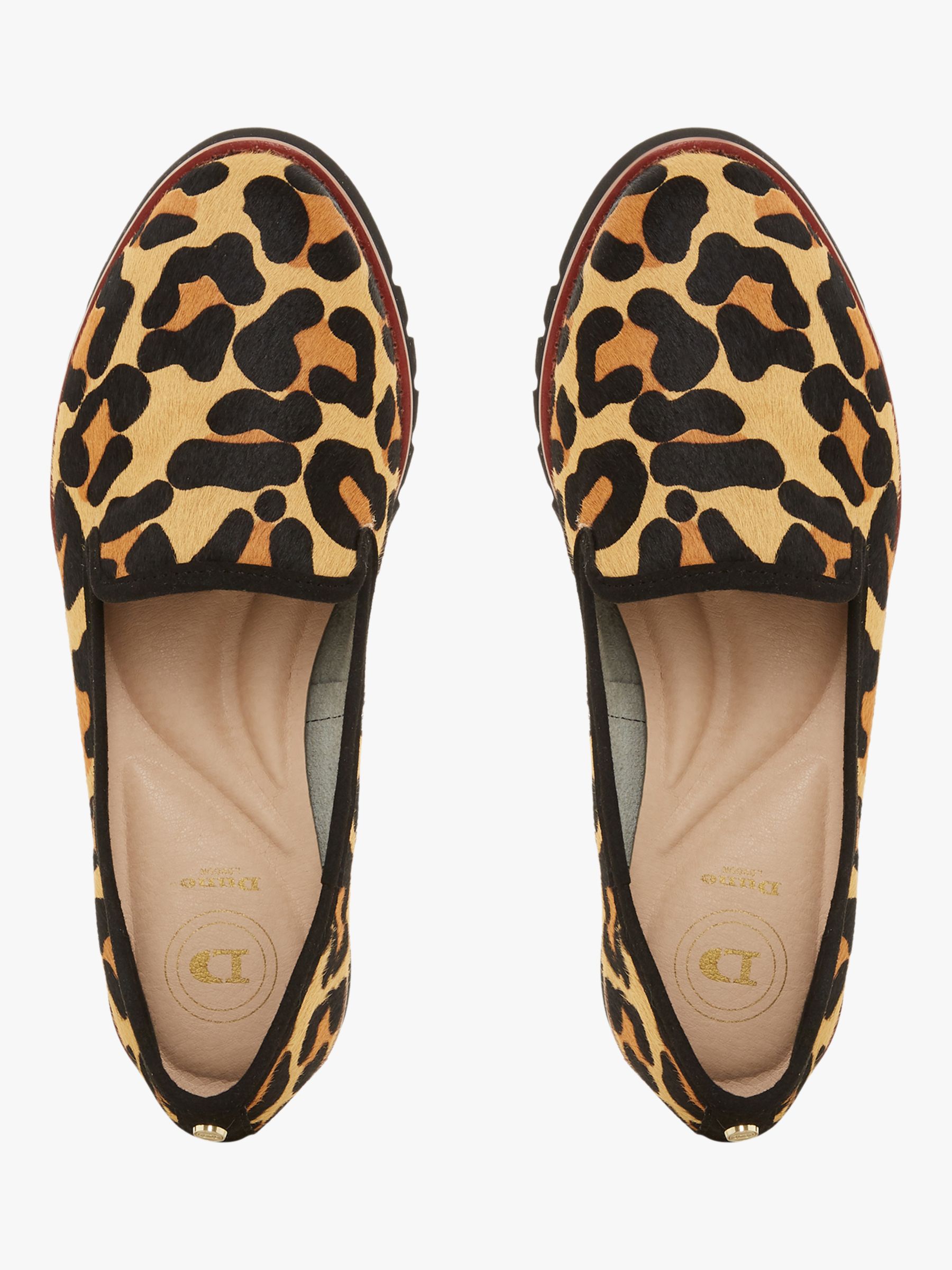 wide fit leopard print loafers